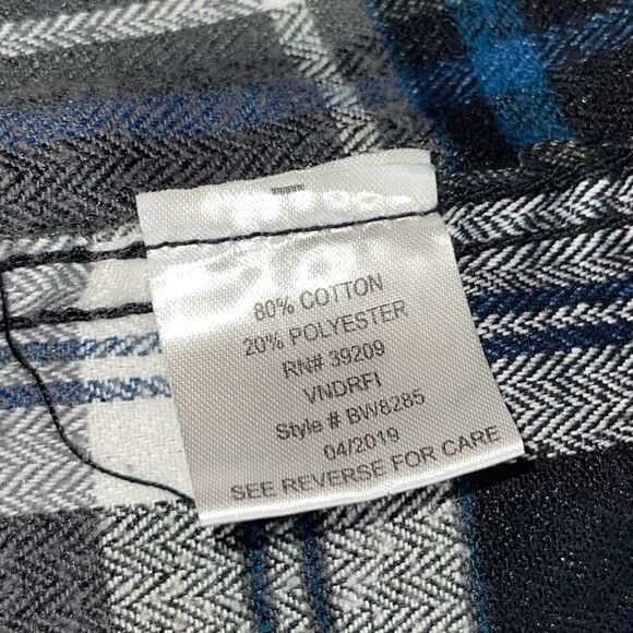 Burnside Mens Long Sleeve Plaid Flannel Button-Down Shirt Multicolor Large‎ - Picture 6 of 9